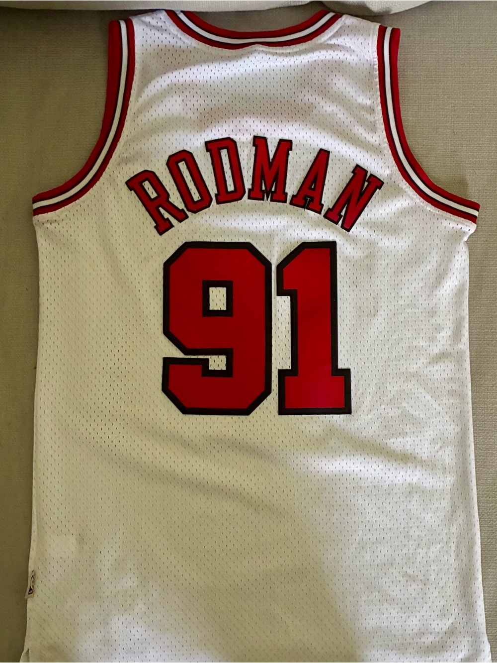 Adidas originals hardwood classics Chicago Bulls Dennis Rodman #91 95-96 size S